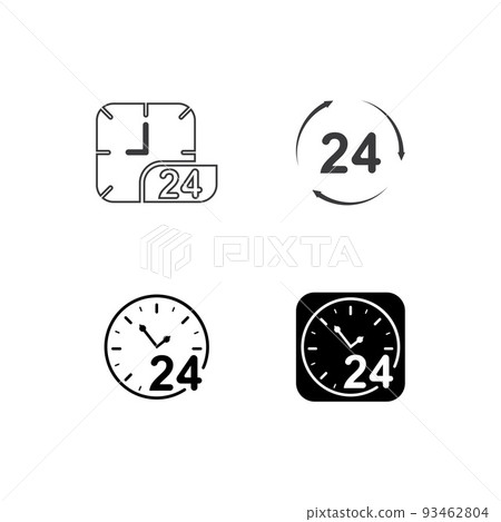 24 hour time  icon vector illustration design 93462804