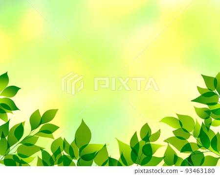 Fresh green-Frame-Natural-Sunlight filtering through foliage-Bottom 93463180
