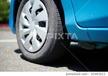 Blue car tire wheel car image 93463615