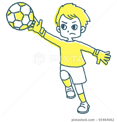 A boy holding a soccer ball 93464062