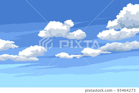 clouds in the blue sky. Illustrated image... - Stock Illustration ...