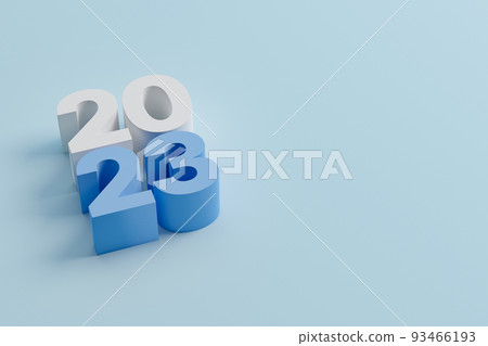 Happy new year 2023. New year resolution 2023. 3d render illustration Happy new year 2023. New year resolution 2023. 3d render illustration 93466193