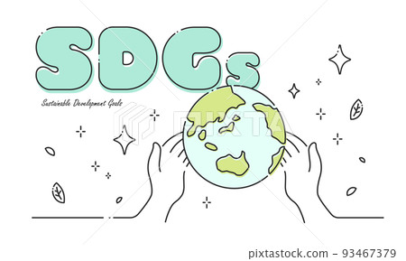 手和地球 SDGs 圖像矢量圖 手和地球 SDGs 圖像矢量圖 93467379