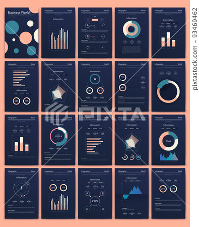 Vector graphics infographics with mobile phone. Template for creating mobile applications, workflow layout, diagram, banner, web design, business reports 93469462