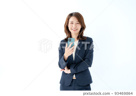 商務智能手機的女人 93469864