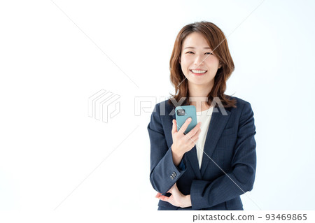 商務智能手機的女人 93469865