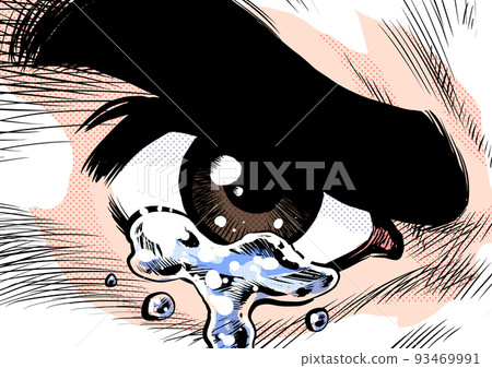 Gekiga manga-style eye illustration Gekiga manga-style eye illustration 93469991