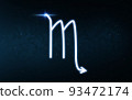 scorpio sign of zodiac over night sky and stars 93472174