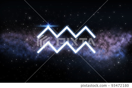 aquarius zodiac sign over night sky and galaxy aquarius zodiac sign over night sky and galaxy 93472180
