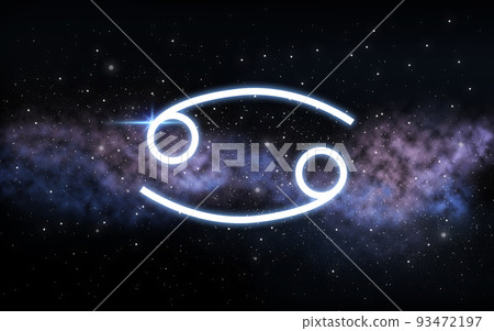 cancer zodiac sign over night sky and galaxy cancer zodiac sign over night sky and galaxy 93472197