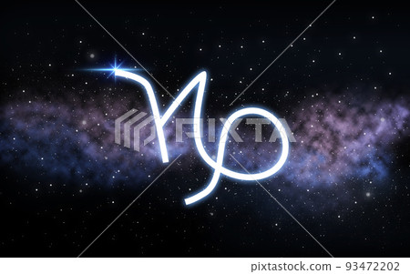 capricorn zodiac sign over night sky and galaxy capricorn zodiac sign over night sky and galaxy 93472202
