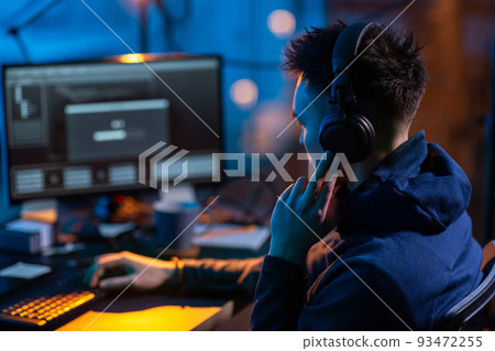 hacker using computer virus for cyber attack hacker using computer virus for cyber attack 93472255