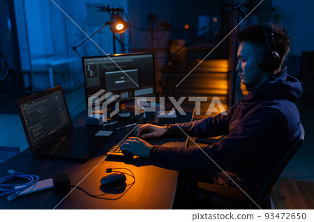 hacker using computer virus for cyber attack hacker using computer virus for cyber attack 93472650