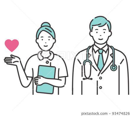 一位年輕的男醫生和一位真誠善良的女護士 93474826