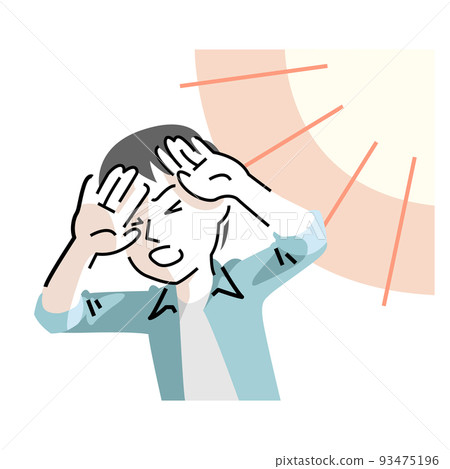 Hypervisual man with simple touch Hypervisual man with simple touch 93475196