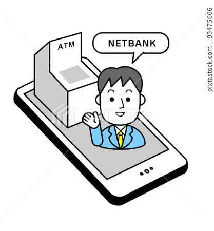 Internet bank Internet bank simple illustration Internet bank Internet bank simple illustration 93475606
