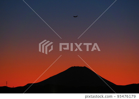 C-130 Hercules flying in the evening 93476179