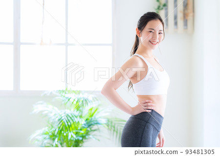 Female diet fitness beauty exercise 93481305
