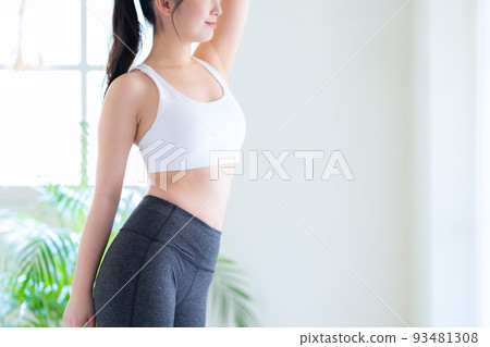 Female diet fitness beauty exercise 93481308