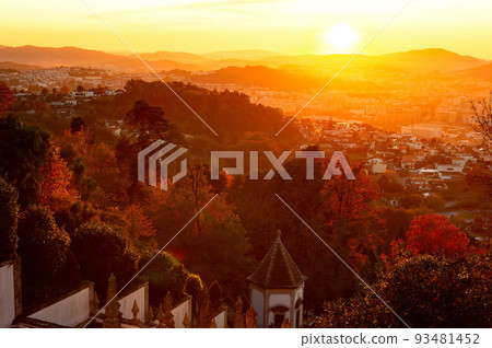 Bom Jesus Braga landscape sunset 93481452