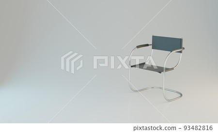 Modern chair in studio. Minimal concept idea. 3d render. 93482816