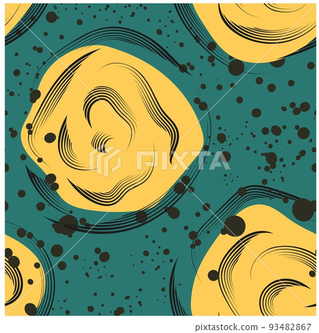 Colorful roses in trendy style. Abstract floral background. Modern design template for decoration 93482867