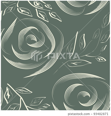 Colorful roses in trendy style. Abstract floral background. Modern design template for decoration Colorful roses in trendy style. Abstract floral background. Modern design template for decoration 93482871