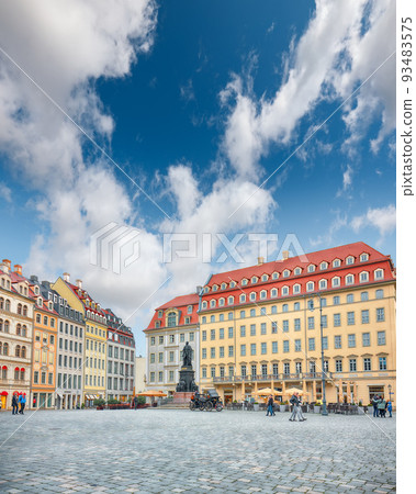 Amazing view of Neumarkt square in downtown of Dresden. Amazing view of Neumarkt square in downtown of Dresden. 93483575