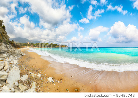Unbelievable seascape of Guidaloca Beach near Castellammare del Golfo. Unbelievable seascape of Guidaloca Beach near Castellammare del Golfo. 93483748