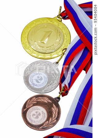 Medals for sports achievements. A sports award. Medals for sports achievements. A sports award. 93484084