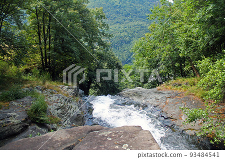 Smashing waterfall with rainbow Smashing waterfall with rainbow 93484541