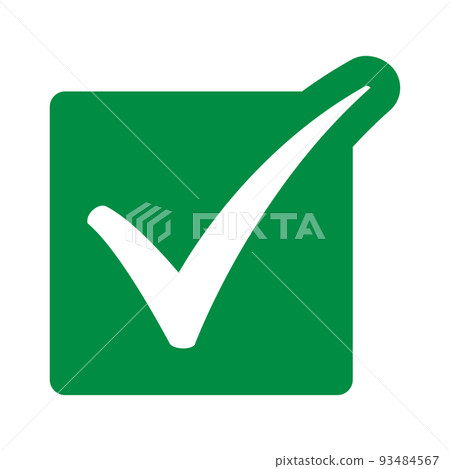 Square check mark single item green - Stock Illustration [93484567] - PIXTA