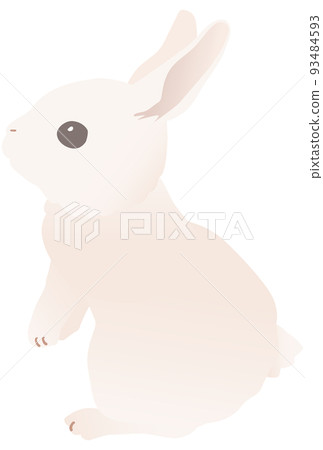 一隻可愛的白兔的矢量圖切 一隻可愛的白兔的矢量圖切 93484593