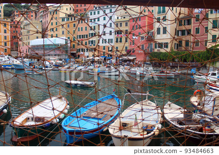 The village behind the fishing net The village behind the fishing net 93484663