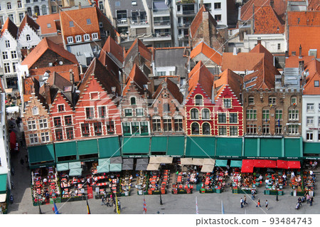 Bruges panorama detail from the top of the bell tower 93484743