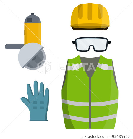 Set of clothes Builder and worker. Green vest Set of clothes Builder and worker. Green vest 93485502