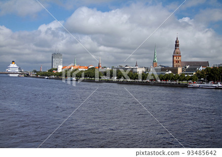 Riga panorama from the opposite side of the river 93485642