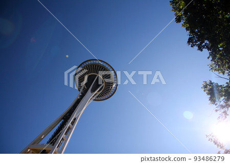 The giant Space Needle seen from below The giant Space Needle seen from below 93486279
