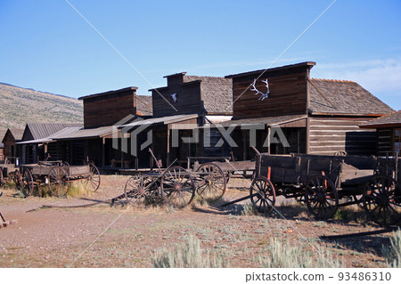 View of Old Trail Town in Cody, Wyoming 93486310
