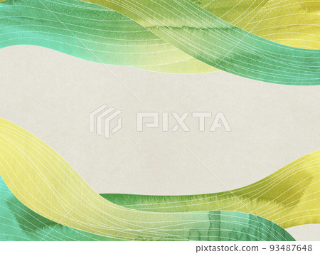 Japanese style background material with modern wave pattern 93487648