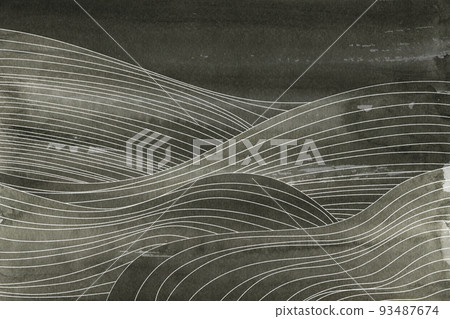 Background material black ink brush stroke ink wave 93487674