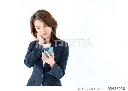 商務智能手機的女人 93488038