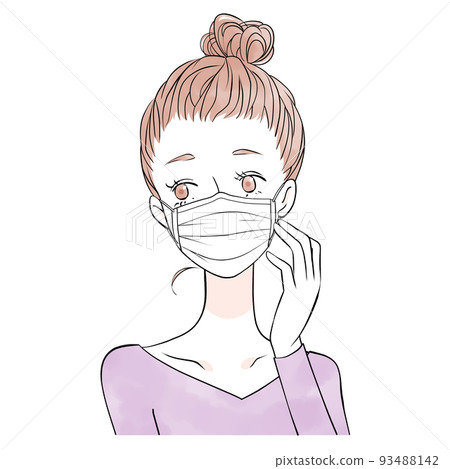 Mask woman (watercolor style) Mask woman (watercolor style) 93488142