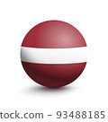 Flag of Latvia in the form of a ball 93488185