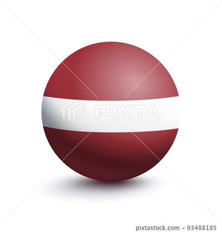 Flag of Latvia in the form of a ball Flag of Latvia in the form of a ball 93488185