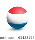Flag of Luxembourg in the form of a ball 93488194