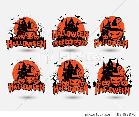 Halloween vector or logo Poster, Vector art Halloween vector or logo Poster, Vector art 93488876