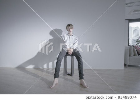 half-blond man half-blond man 93489074