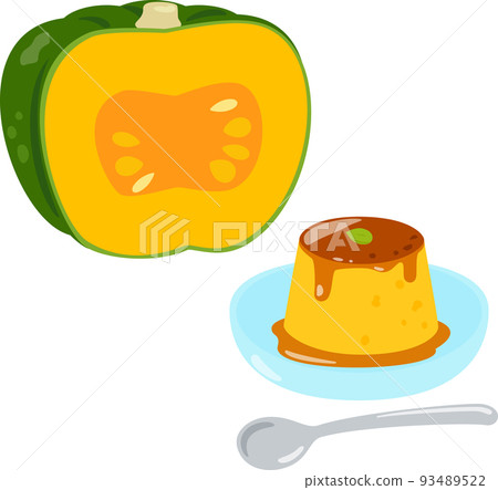 pumpkin pudding and pumpkin 93489522