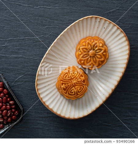 mid-autumn festival moon cake festival top view Mid-Autumn Festival Moon cake げっぺい 93490166